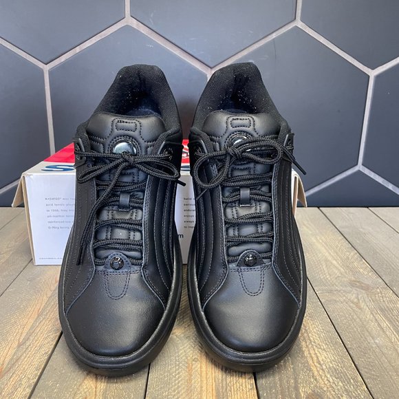 ~Used W/ Box! Mens K-Swiss Chilton Black Low Work Casual Sneakers Size 11.5 - Picture 3 of 5